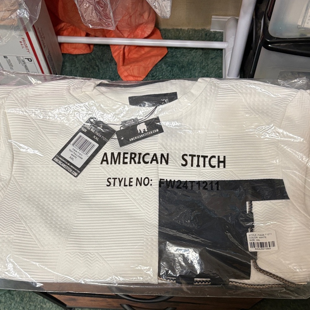 American Stitch White Shirt for Men